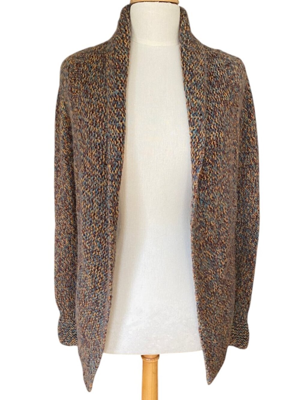 HWR Wool Alpaca Blend Open Front Cardigan Granola Girl Boho Indie Earthy Cozy-S